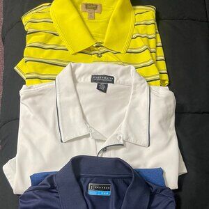 4XL Men's Polo-Like Types Short Sleeved Shirt Bundle of 3